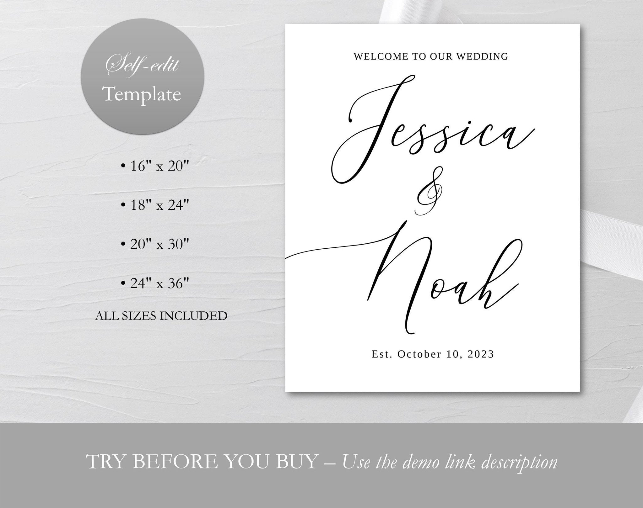 Welcome Sign Printable Digital Doc Inc