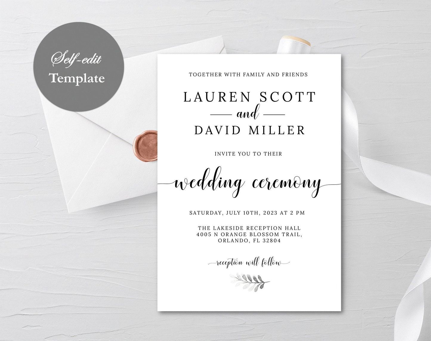 Wedding Invite and RSVP Card