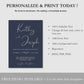 Stylish Navy Wedding Invitation Template - Digital Doc Inc