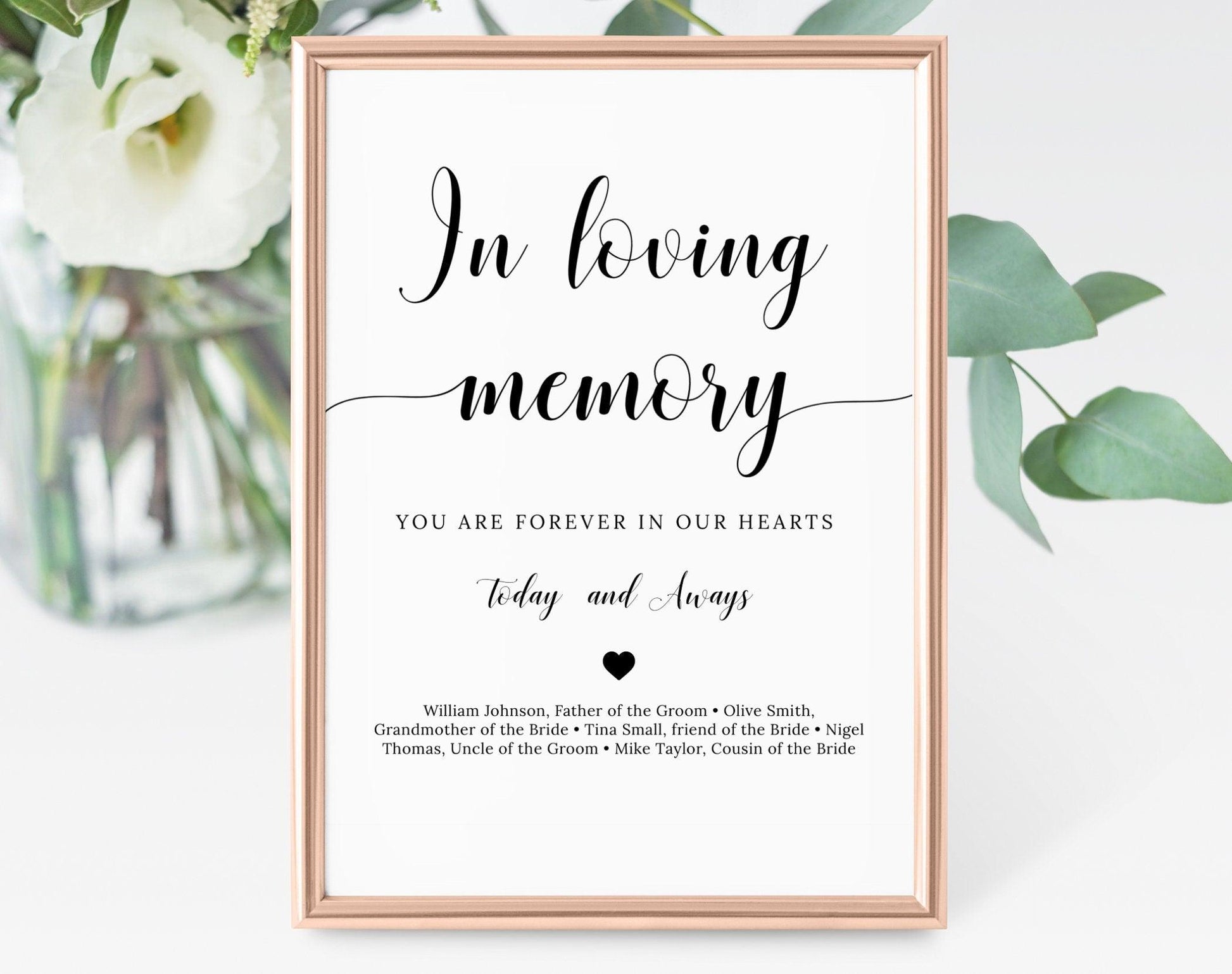 In Loving Memory Sign Template - Digital Doc Inc