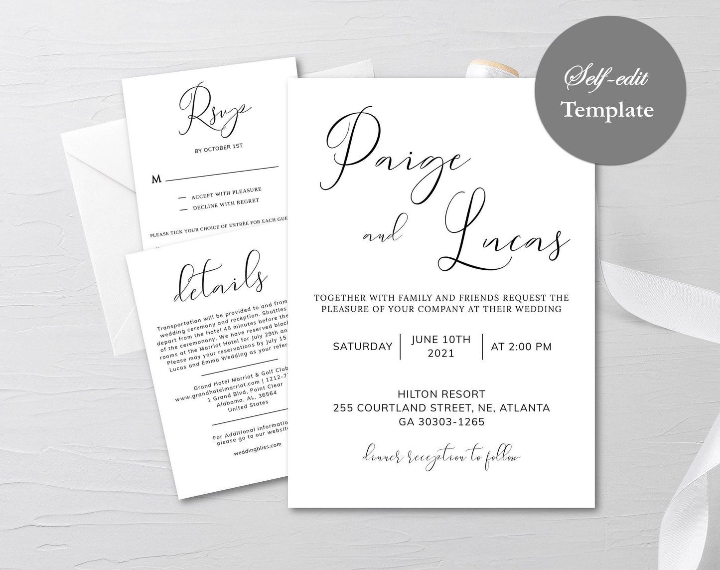 Printable Wedding Invitation