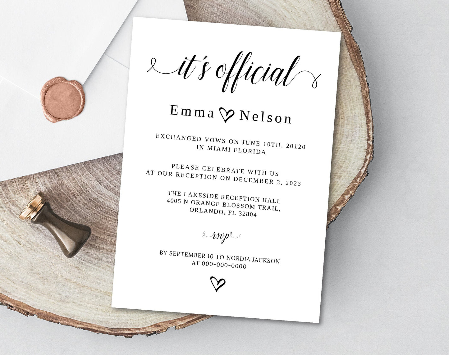 Wedding Reception Invitation