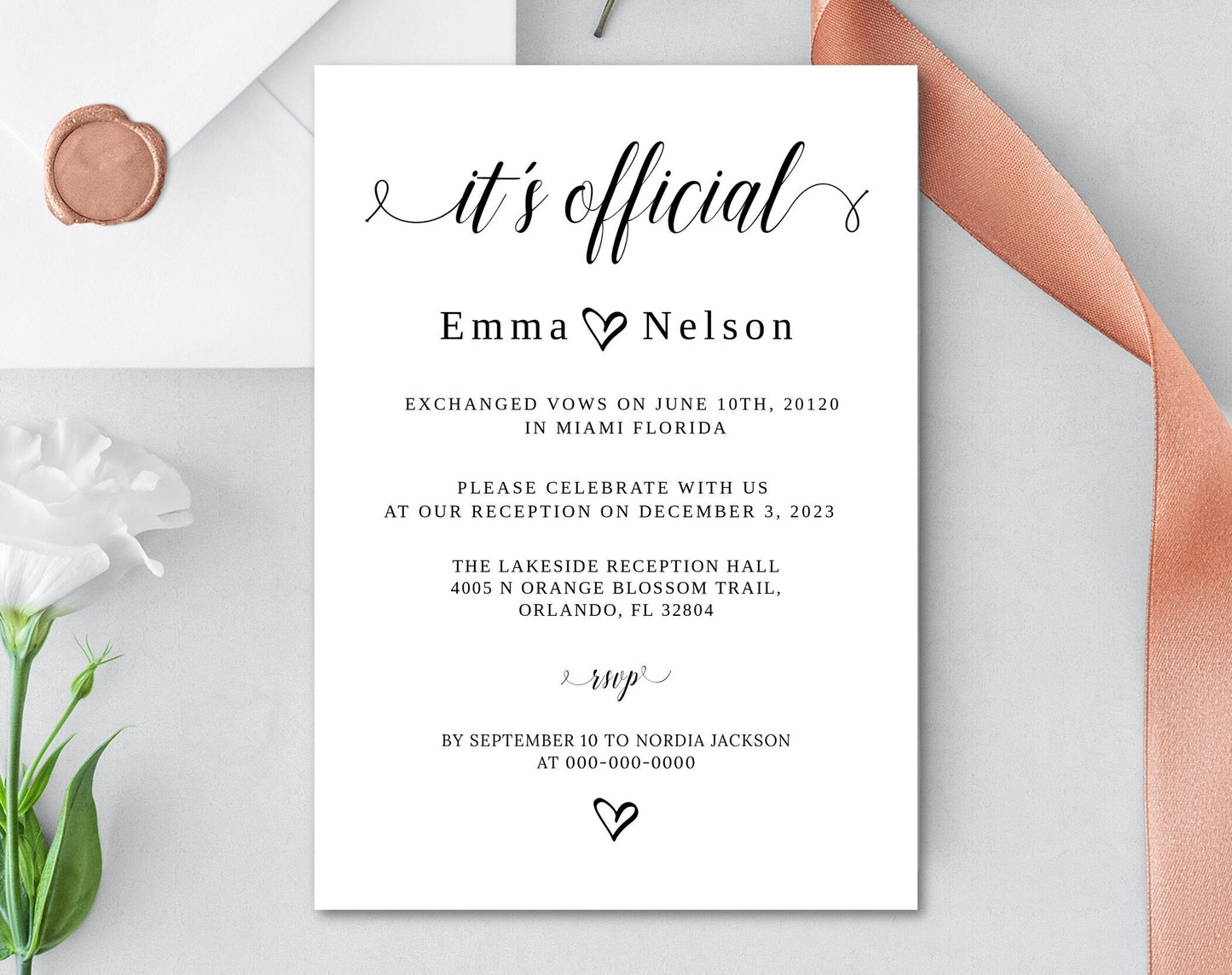 Wedding Reception Invitation