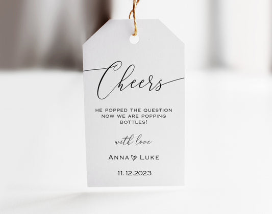 Wedding Favor Cheers to Love Gift Tags