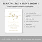 Gold Wedding Invitation Template - Digital Doc Inc
