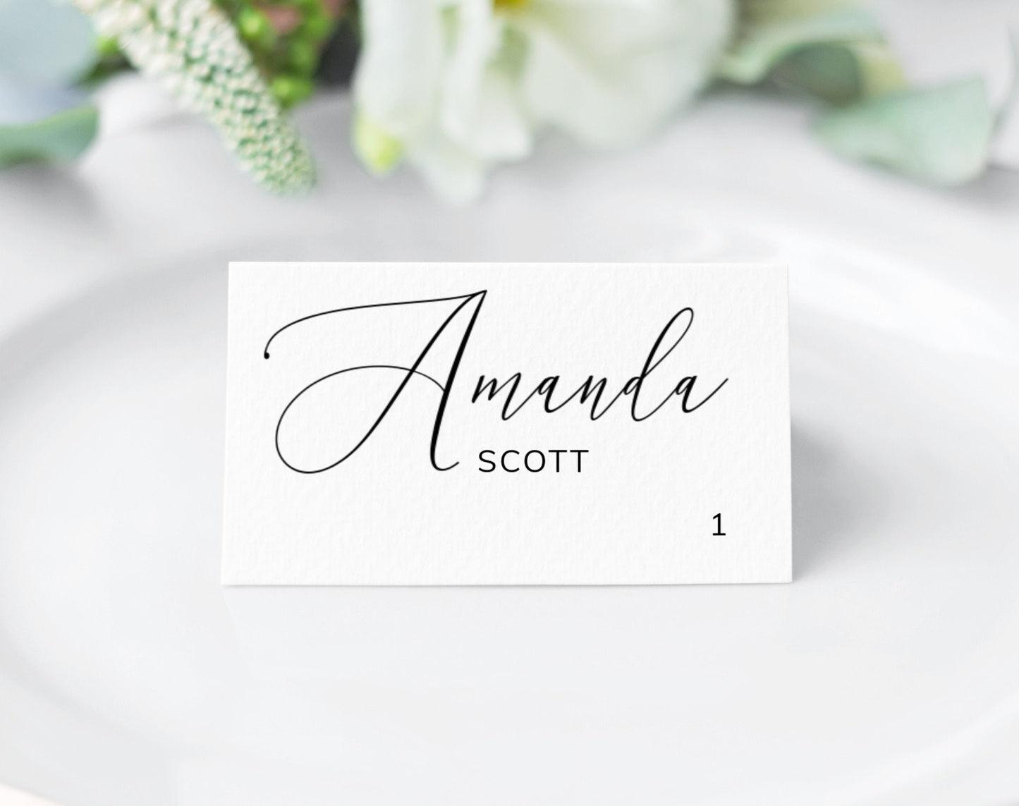 MINIMAL Wedding Place Cards Template - Digital Doc Inc