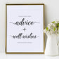 Advice For The Happy Couple Printable