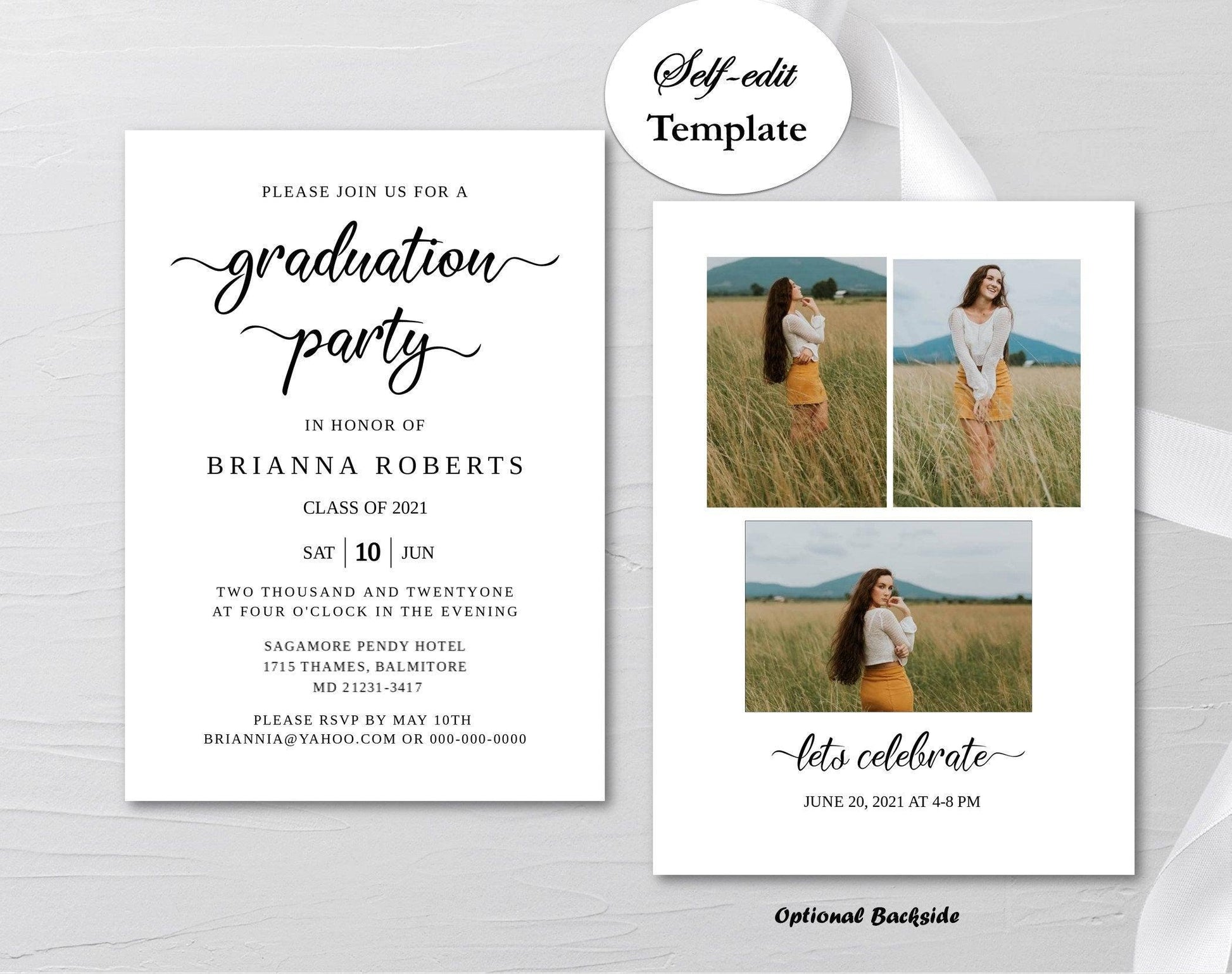 Graduation Party Invitation Template - Digital Doc Inc