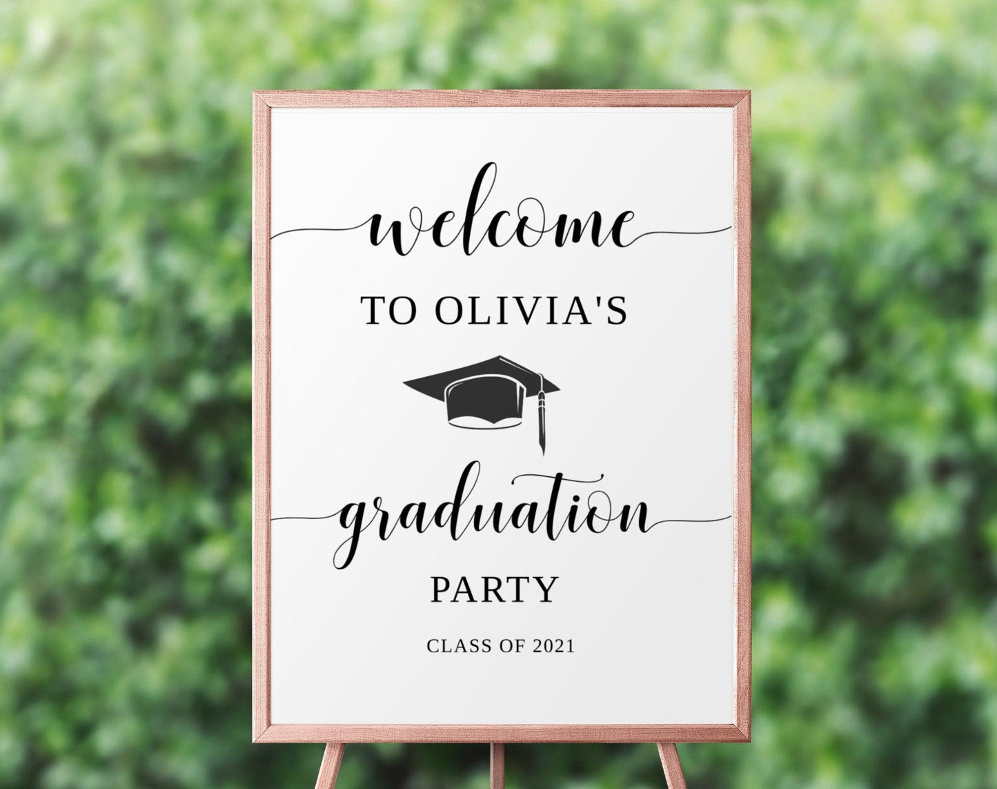 Graduation Party Welcome Sign Template - Digital Doc Inc