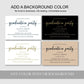 Graduation Party Announcement Details Card - Digital Doc Inc