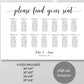 Wedding Seating Chart Template - Digital Doc Inc