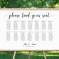 Wedding Seating Chart Template - Digital Doc Inc