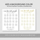 Alphabetical Seating Chart Template