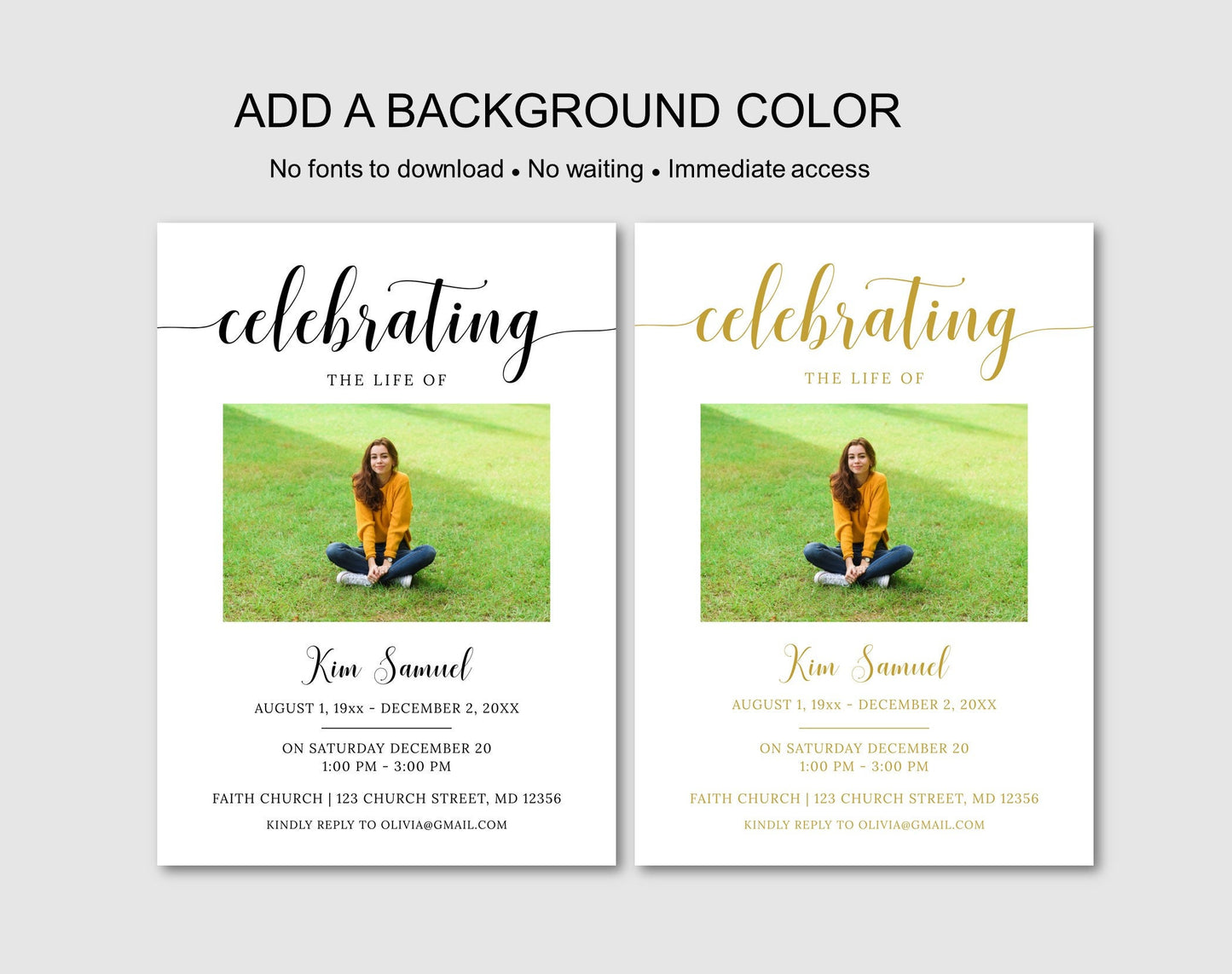 Funeral Invitation Template