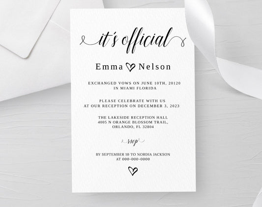 Wedding Reception Invitation