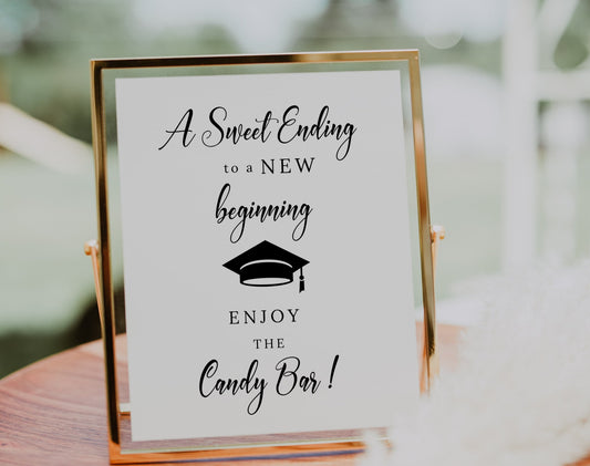 Graduation Is Sweet Party Sign - Digital Doc Inc