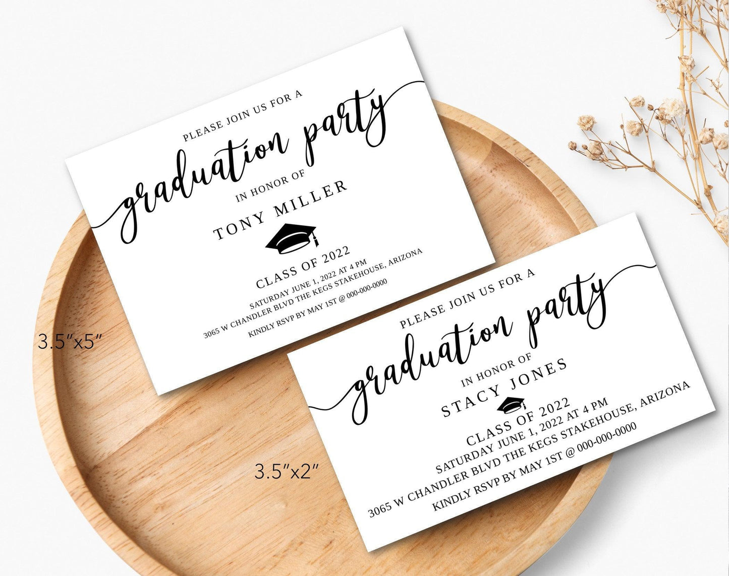 Graduation Party Announcement Details Card - Digital Doc Inc