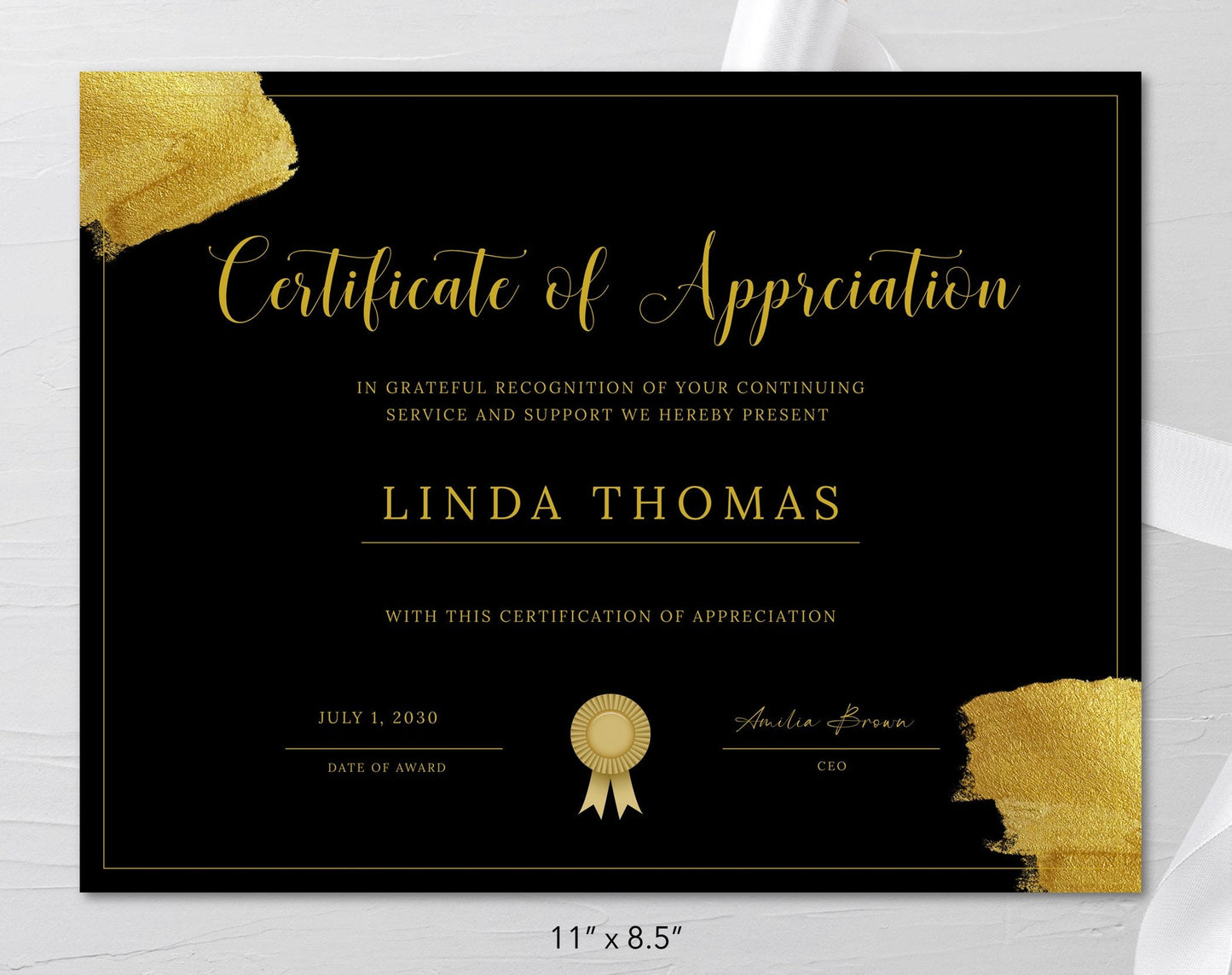 Certificate of Appreciation Template