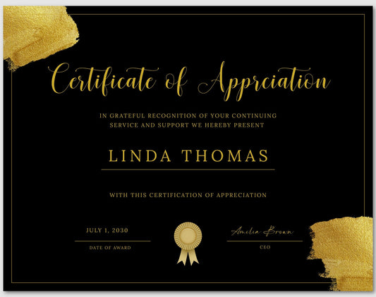 Certificate of Appreciation Template