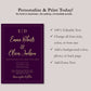 Eggplant Purple Wedding Invitation