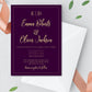 Eggplant Purple Wedding Invitation