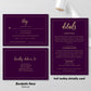 Eggplant Purple Wedding Invitation