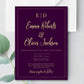 Eggplant Purple Wedding Invitation
