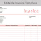Pink Business Invoice Template