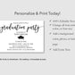 Graduation Party Announcement Details Card - Digital Doc Inc