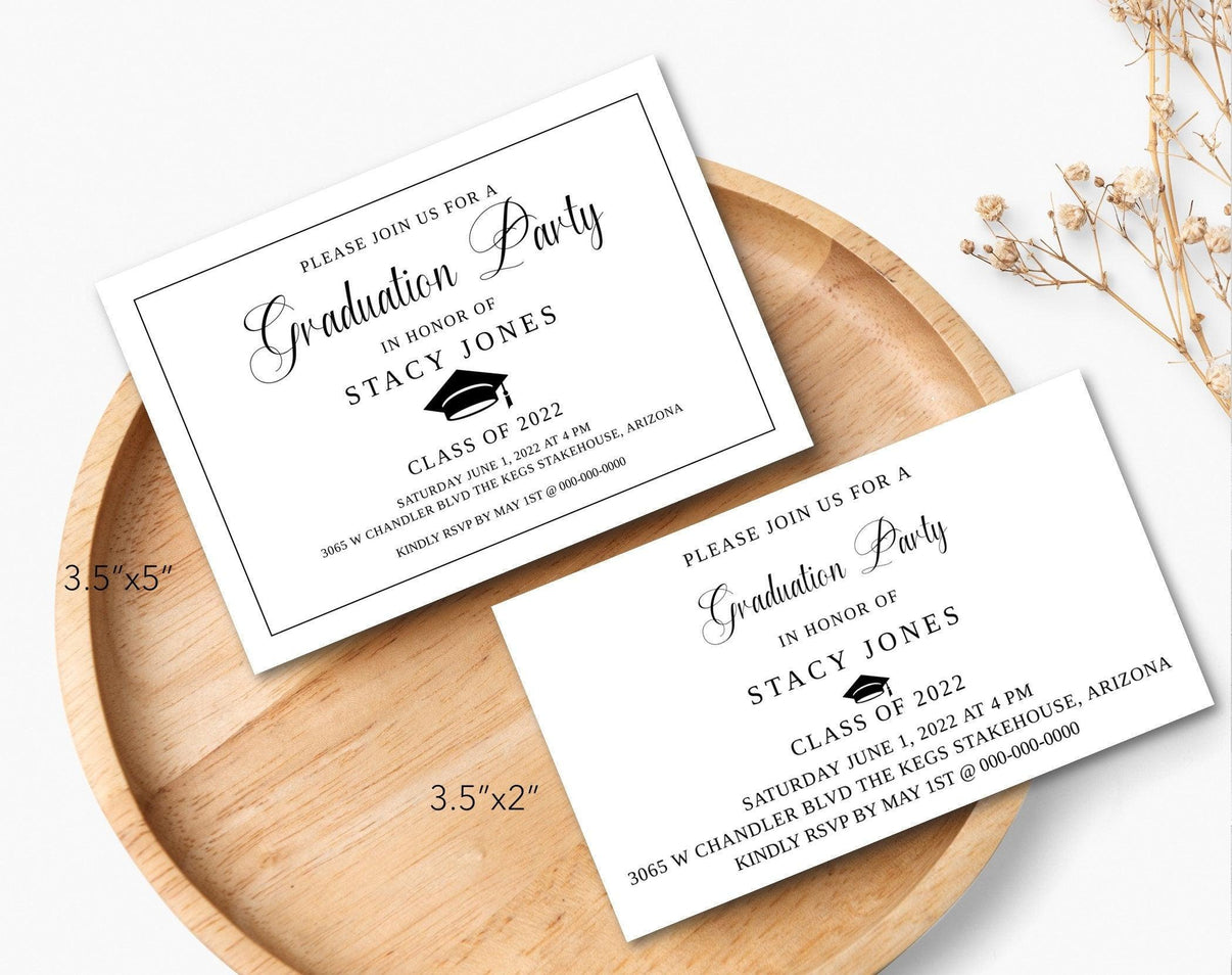 Modern Graduation Invitation Insert – Digital Doc Inc