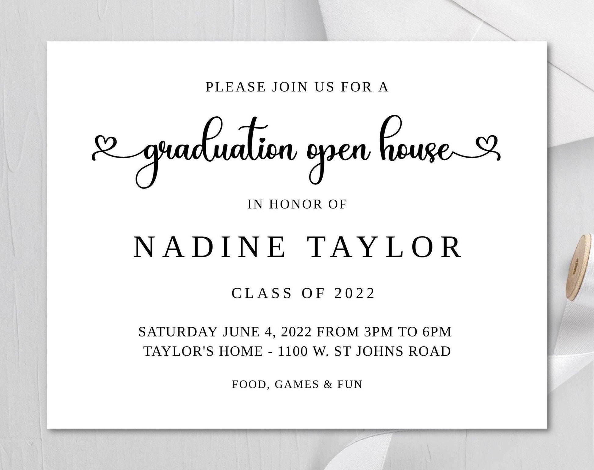 Graduation Announcement Invitation Template - Digital Doc Inc