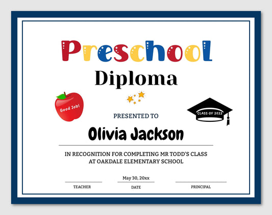 Graduation Diploma Printable