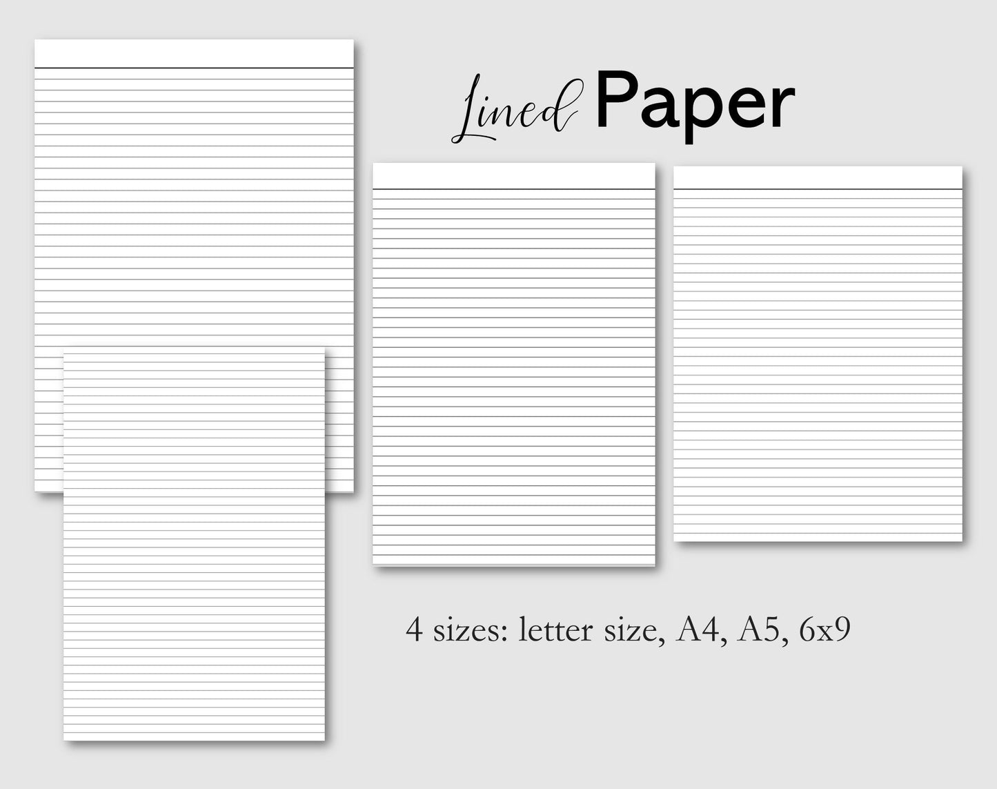 Printable Lined KDP Paper PDF