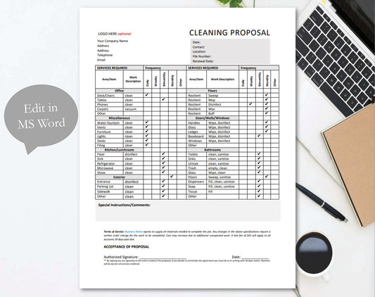 Cleaning Service Proposal