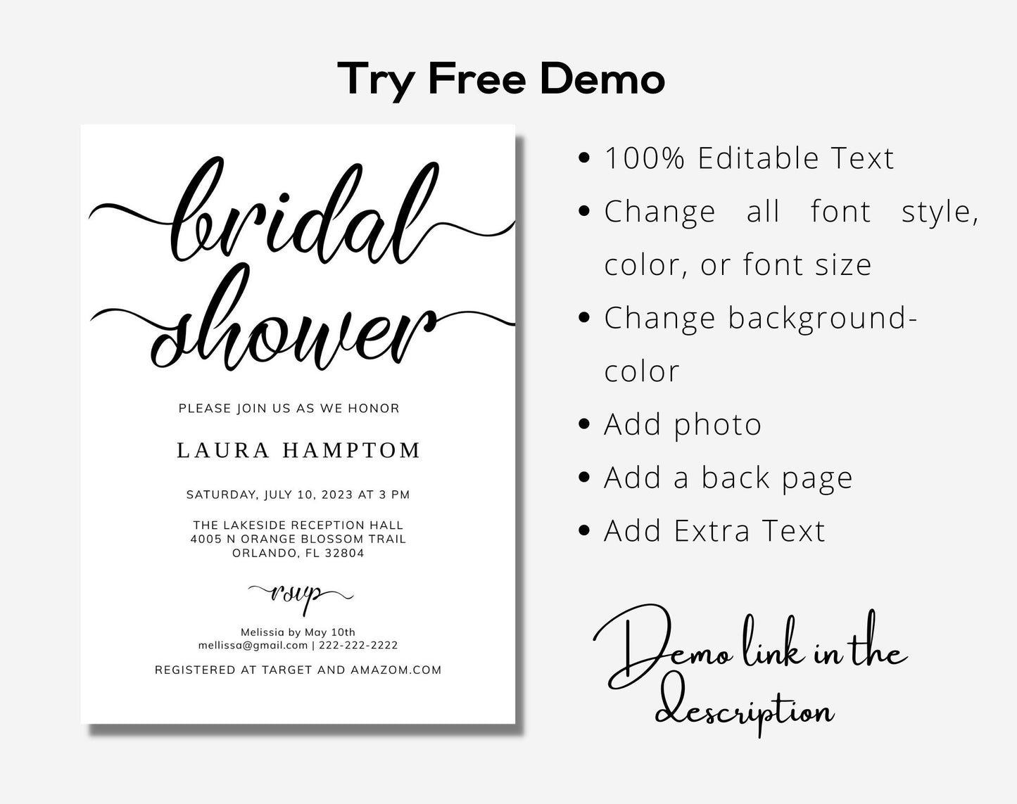 Printable Bridal Shower Invitation