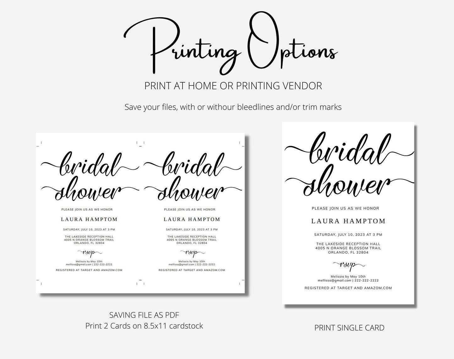 Printable Bridal Shower Invitation