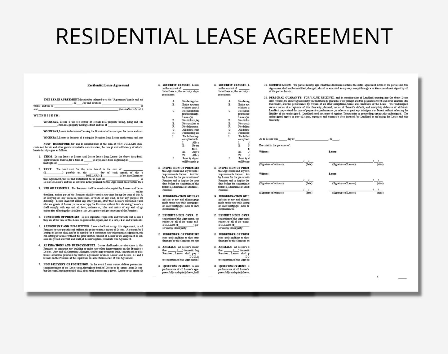 Rental Lease Agreement