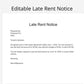 Late Rent Notice Template