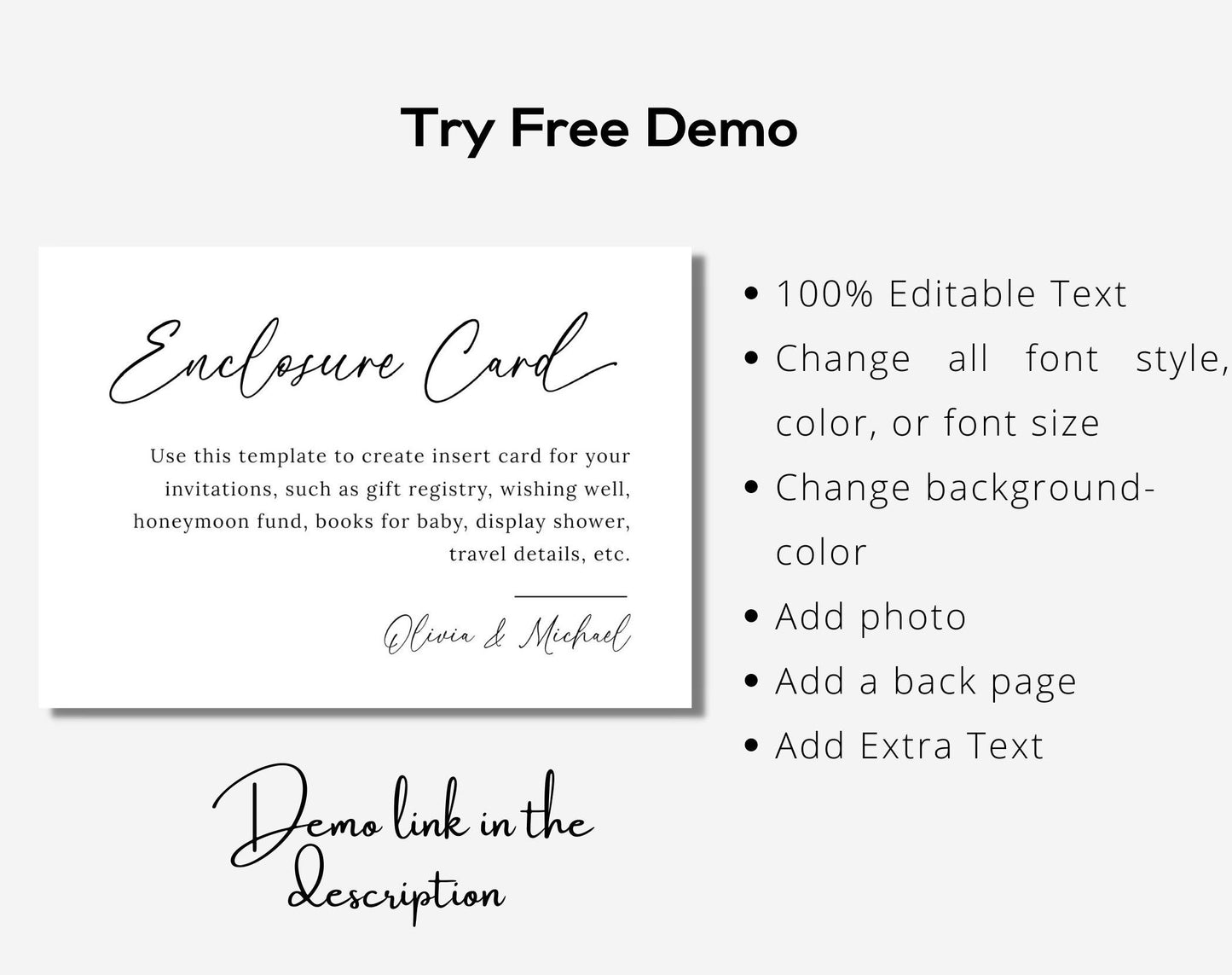 Minimalist Enclosure Card - Digital Doc Inc