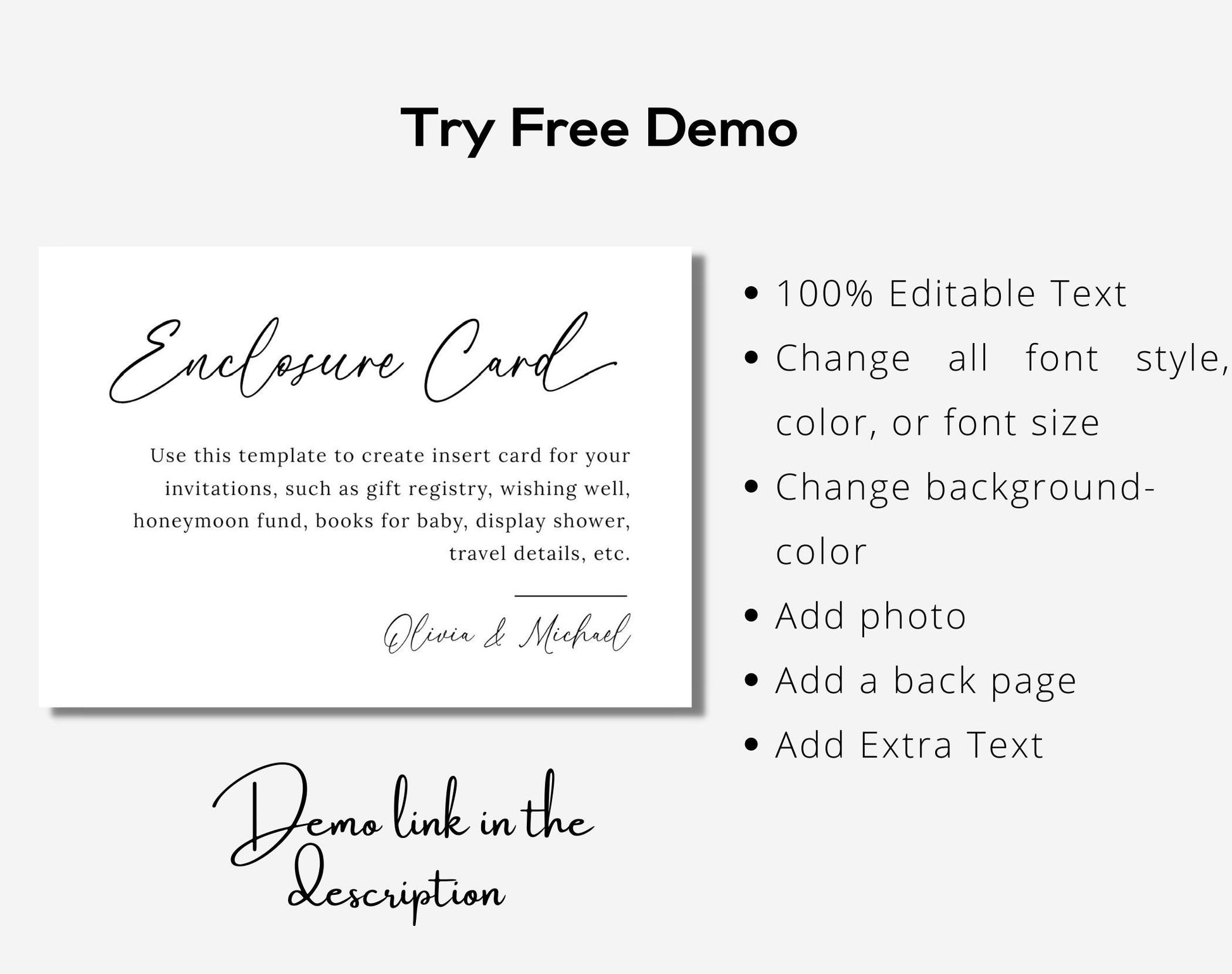 Minimalist Enclosure Card - Digital Doc Inc