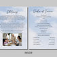 Blue Clouds Funeral Program Design - Digital Doc Inc