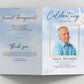 Blue Clouds Funeral Program Design - Digital Doc Inc