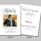 Funeral Order of Service Life Celebration Program - Digital Doc Inc