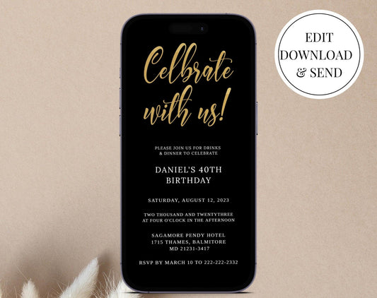 Birthday party WhatsApp invitation - Digital Doc Inc