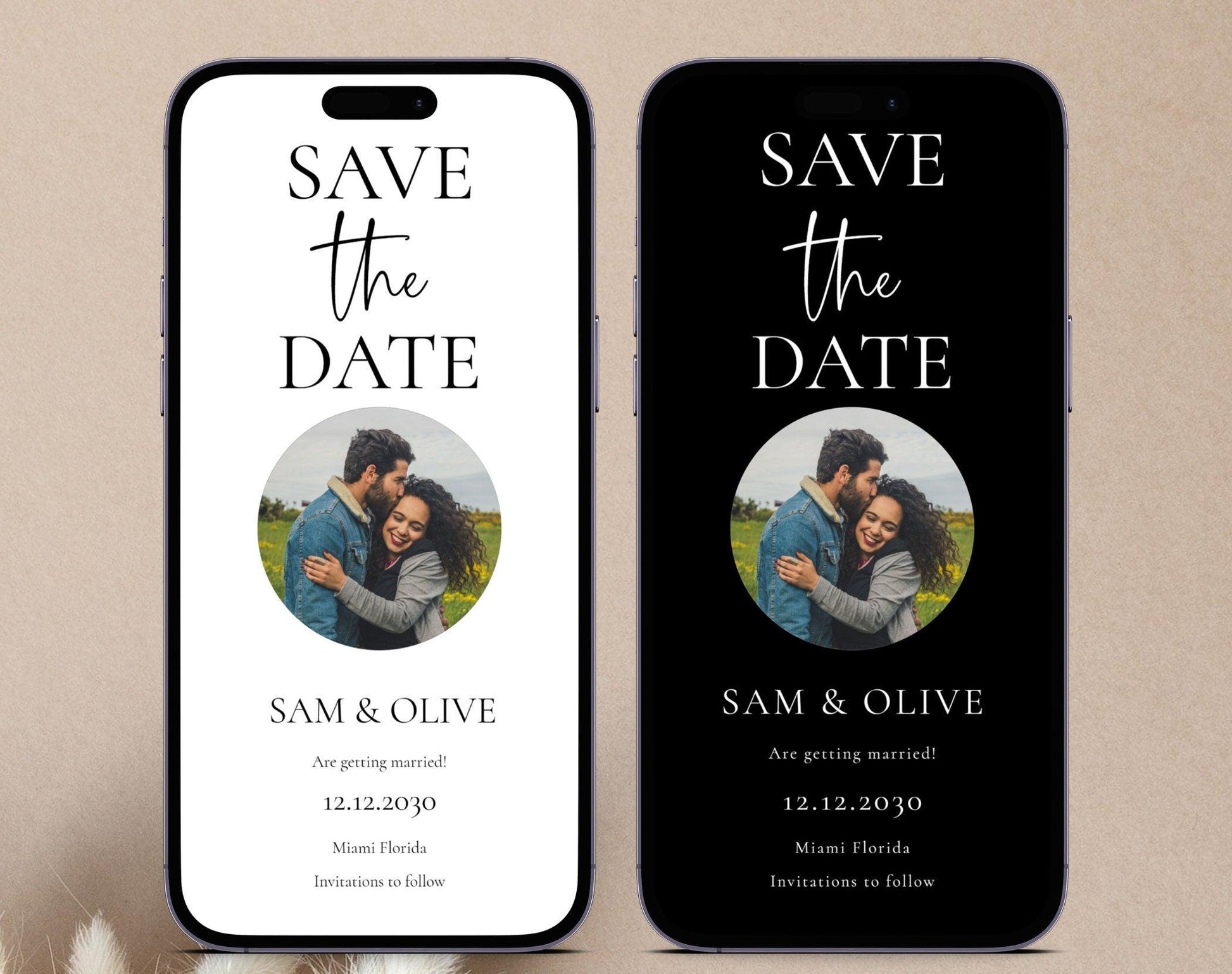 Save the Date Wedding WhatsApp Phone Invitation - Digital Doc Inc