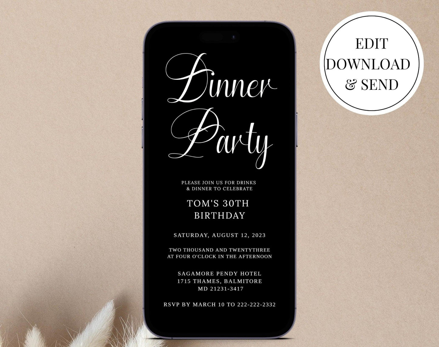 Birthday party phone invitation - Digital Doc Inc