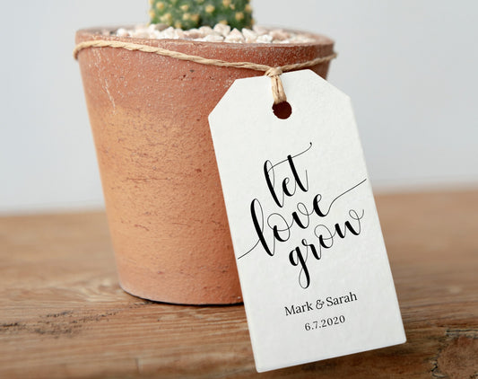 Let Love Grow Wedding Tags