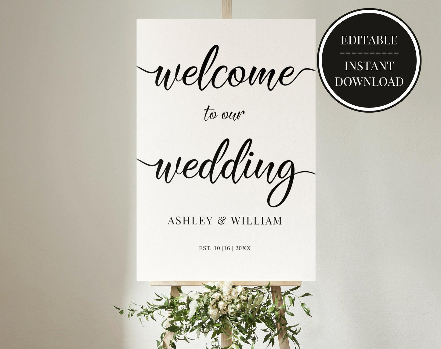 Welcome to our Wedding Sign Template - Digital Doc Inc