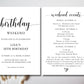 Birthday itinerary template - Digital Doc Inc