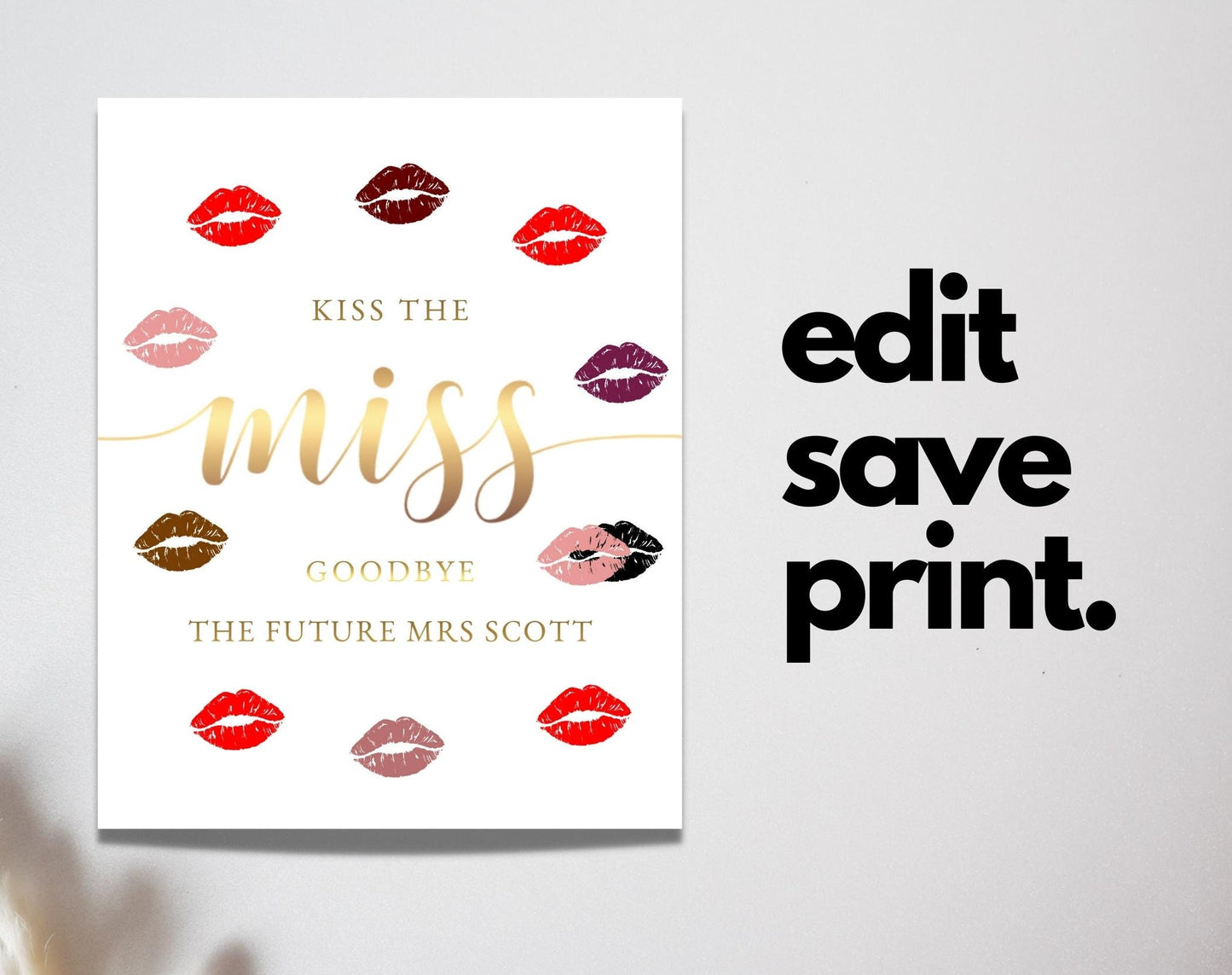 Hen Party Kiss The Miss Goodbye - Digital Doc Inc